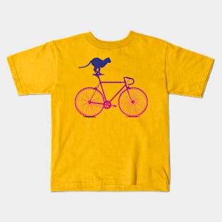 Cat bike fade 2 Kids T-Shirt